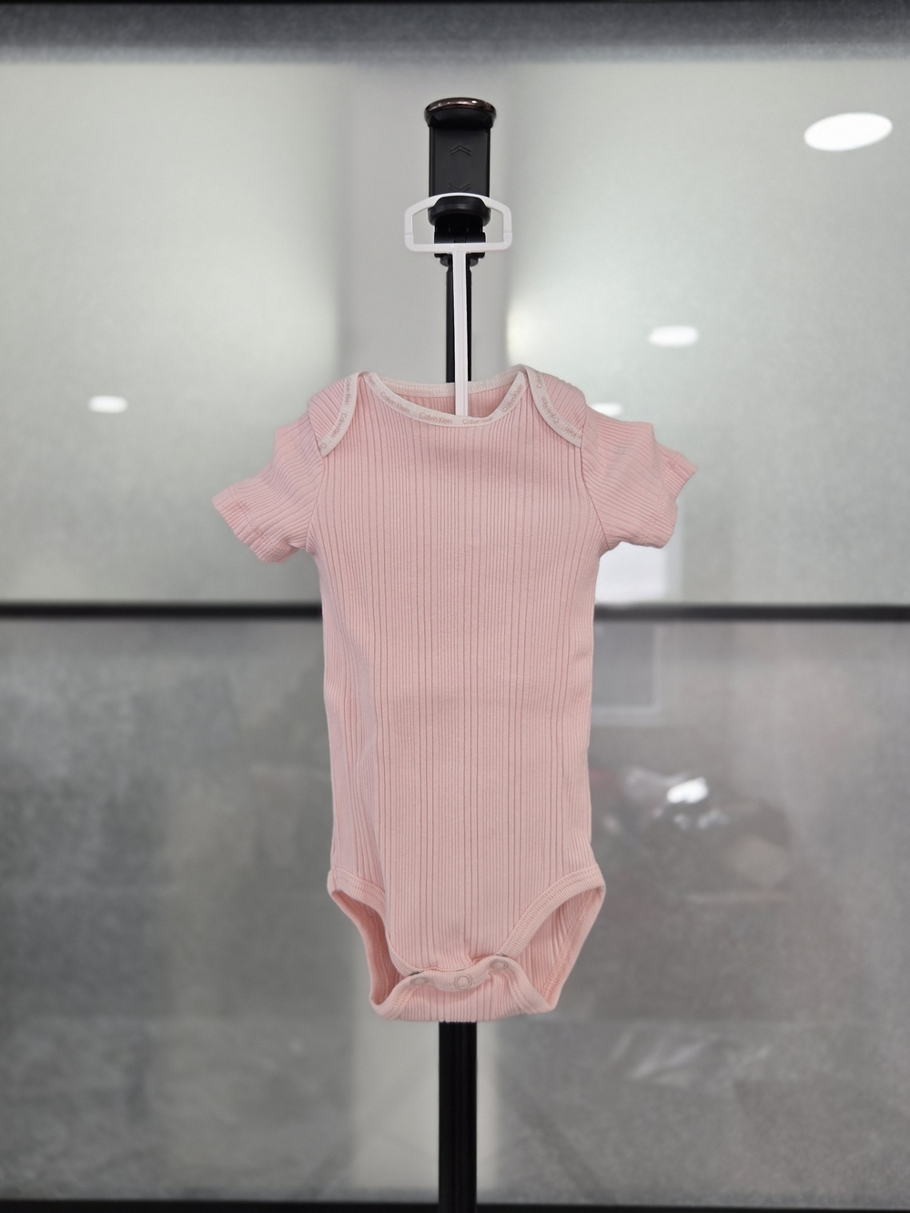 Calvin Klein Light Pink Baby One-Piece Bodysuit